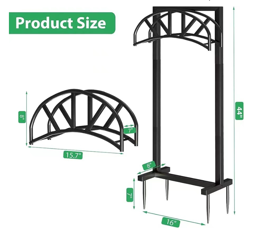 Heavy-Duty Black Steel Garden Hose Stand